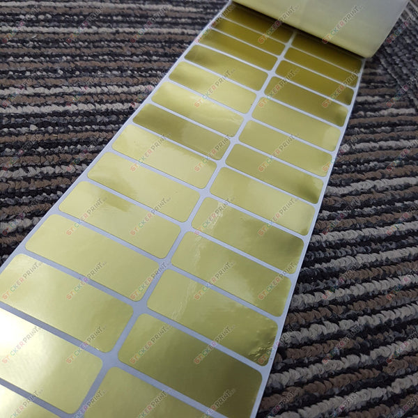 Large Plain Gold Name Stickers