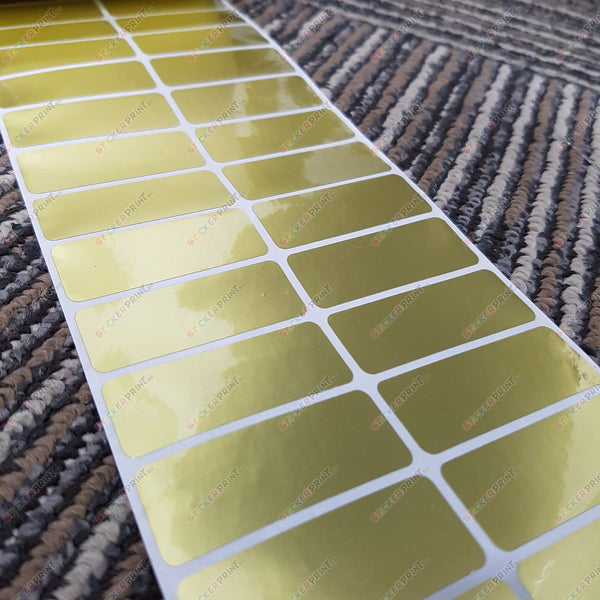 Large Plain Gold Name Stickers