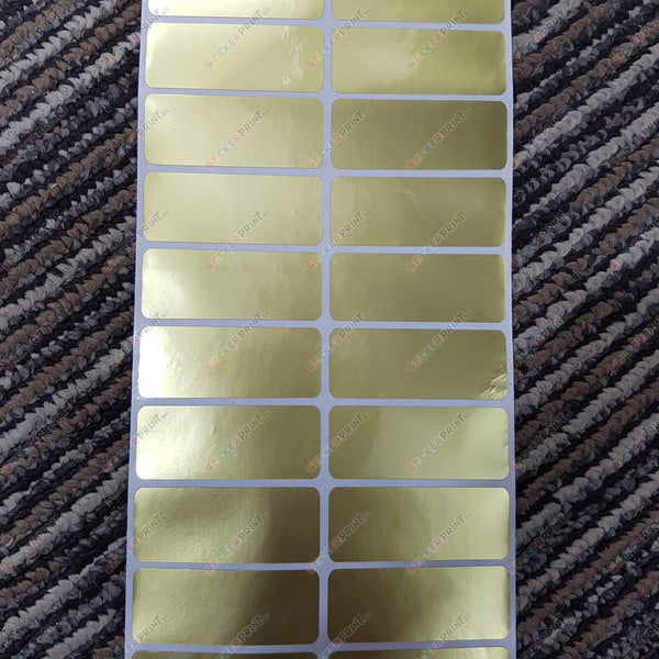 Large Plain Gold Name Stickers
