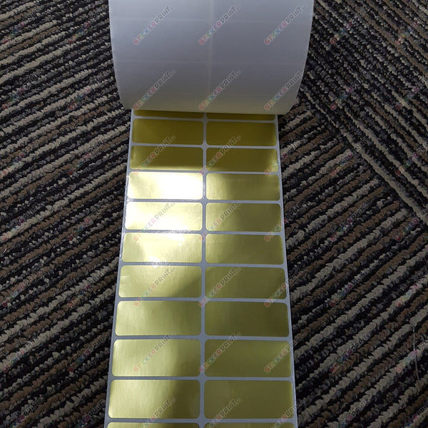 Large Plain Gold Name Stickers