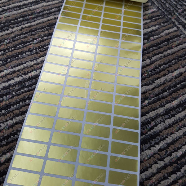 Small Plain Gold Name Stickers