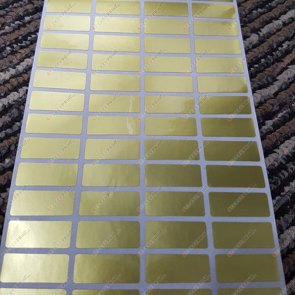Small Plain Gold Name Stickers
