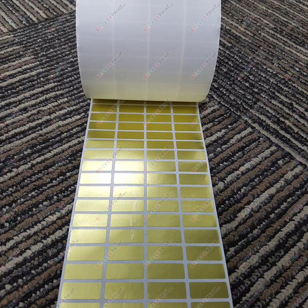 Small Plain Gold Name Stickers