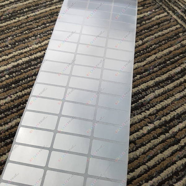 Medium Plain Silver Name Stickers