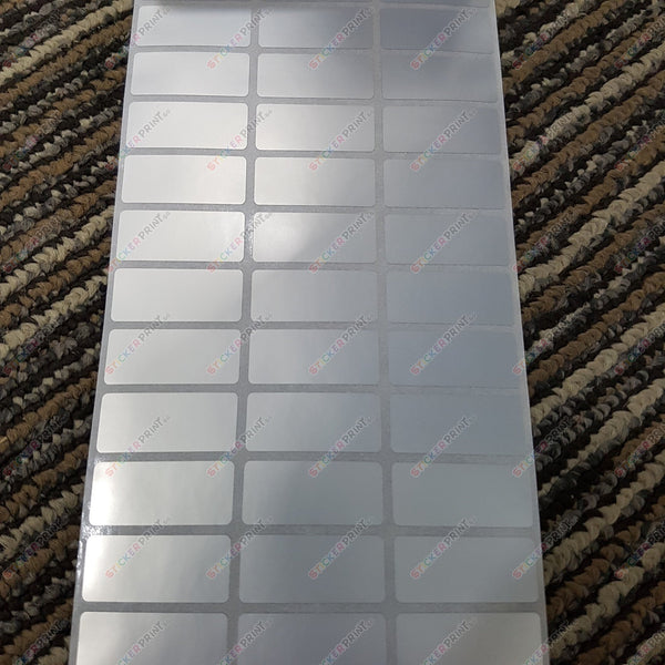 Medium Plain Silver Name Stickers