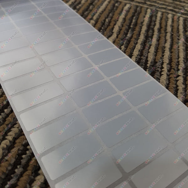 Medium Plain Silver Name Stickers