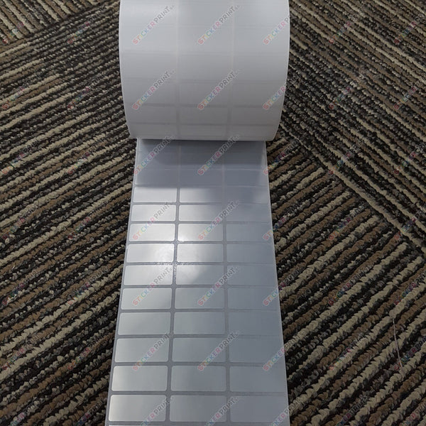 Medium Plain Silver Name Stickers