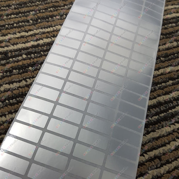 Small Plain Silver Name Stickers