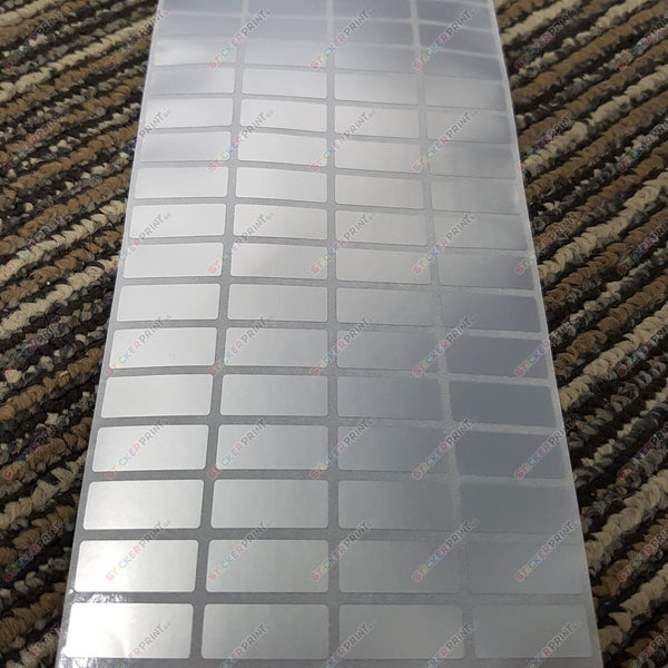 Small Plain Silver Name Stickers