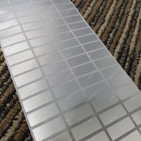 Small Plain Silver Name Stickers
