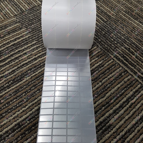 Small Plain Silver Name Stickers