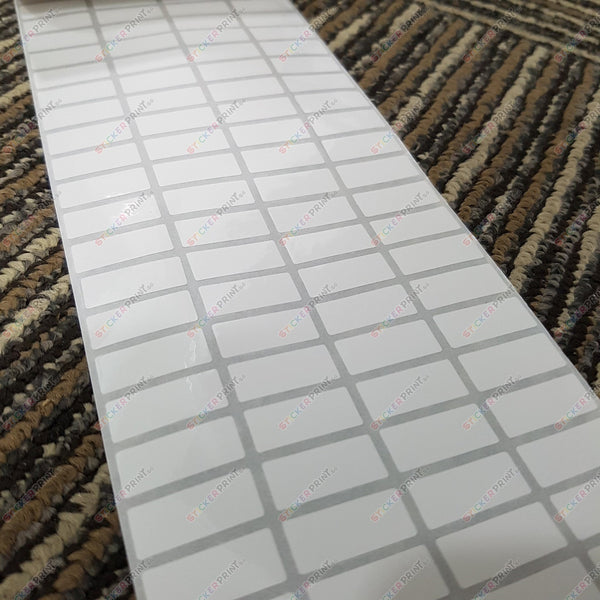 Small Plain White Name Stickers