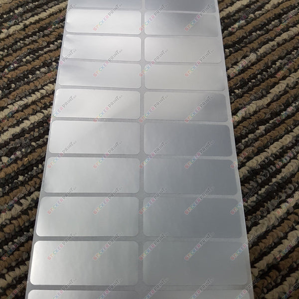 Large Plain Silver Name Stickers