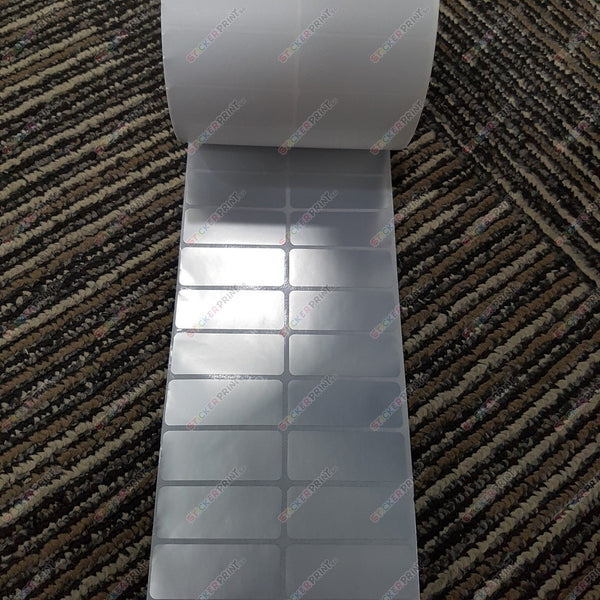 Large Plain Silver Name Stickers