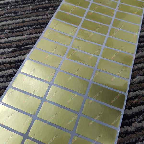 Medium Plain Gold Name Stickers