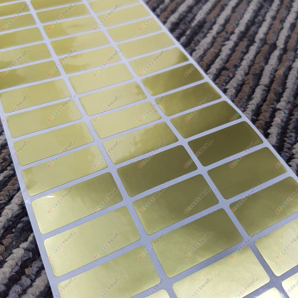 Medium Plain Gold Name Stickers