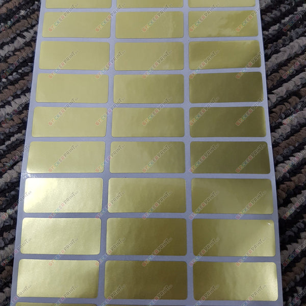 Medium Plain Gold Name Stickers