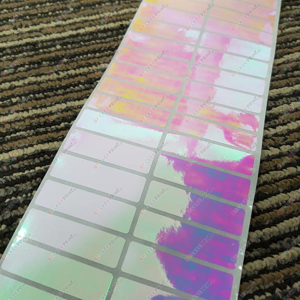 Large Long Plain Rainbow Name Stickers