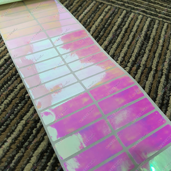 Large Long Plain Rainbow Name Stickers