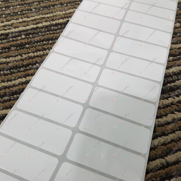 Large Plain White Name Stickers
