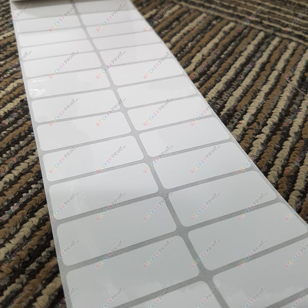 Large Plain White Name Stickers