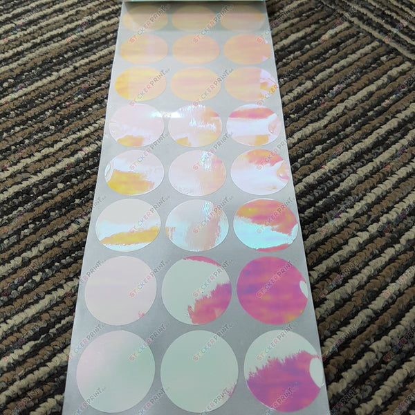 Others Plain Round Rainbow Name Stickers