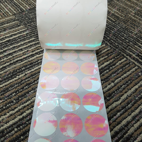 Others Plain Round Rainbow Name Stickers