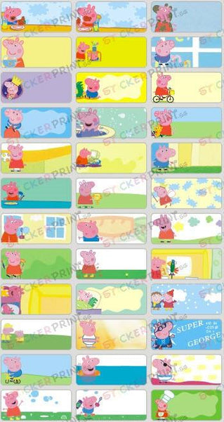 Medium Peppa Pig Name Stickers