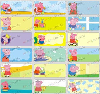 Medium Peppa Pig Name Stickers