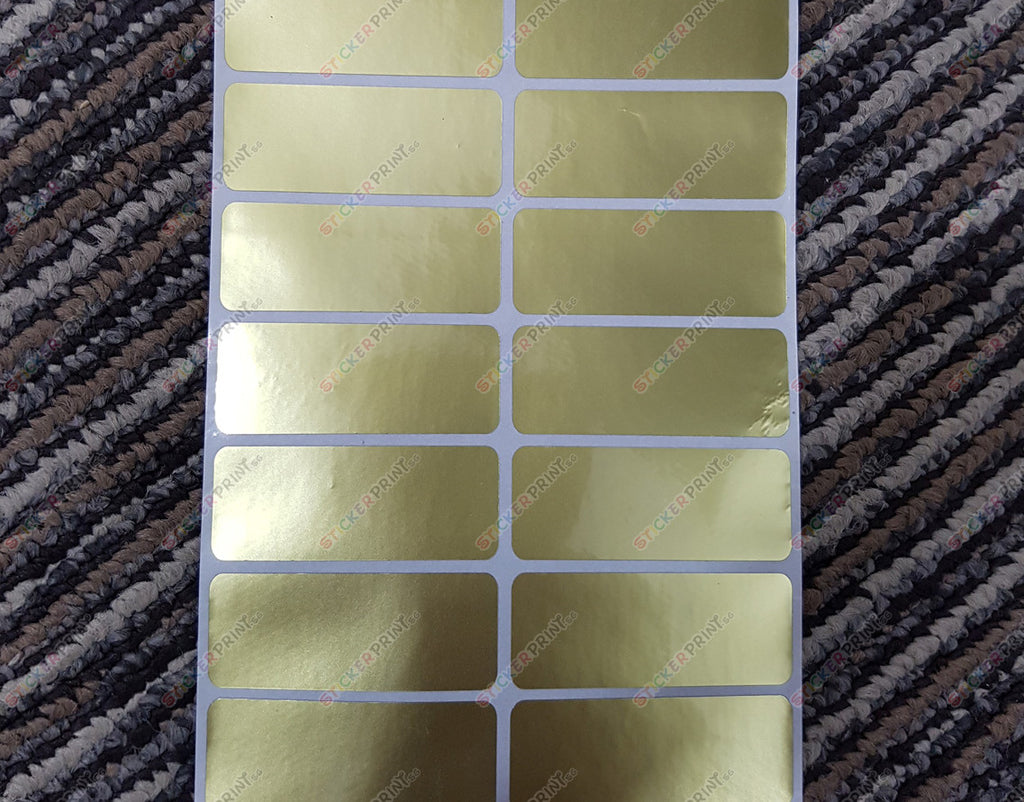 Large Plain Gold Name Stickers