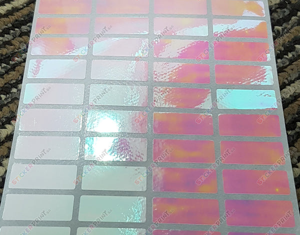 Small Plain Rainbow Name Stickers