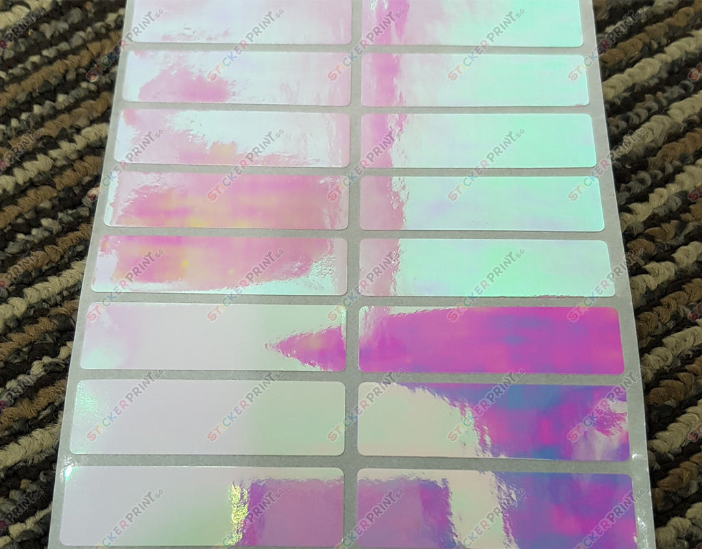 Large Long Plain Rainbow Name Stickers