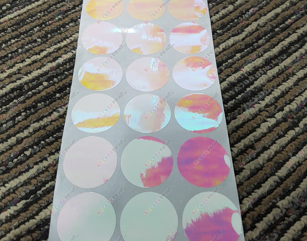 Others Plain Round Rainbow Name Stickers