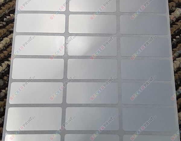 Medium Plain Silver Name Stickers