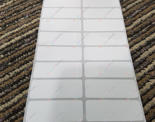 Large Plain White Name Stickers