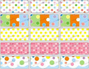 Medium Polka Dots Name Stickers