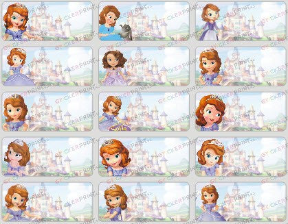 Medium Princess Sophia Name Stickers