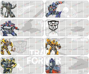 Large Transformers Name Stickers