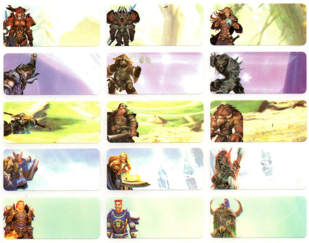 Medium War Craft Name Stickers