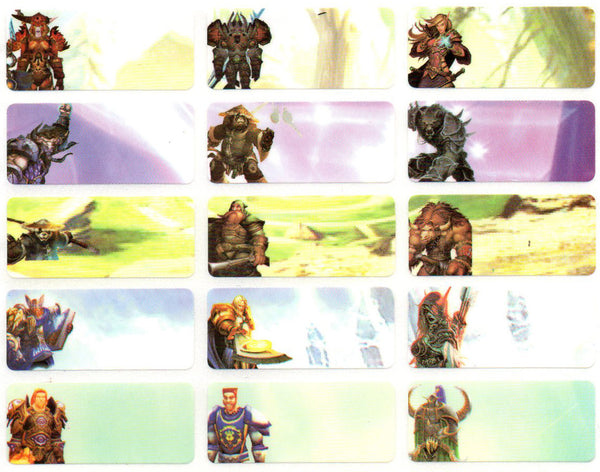 Medium War Craft Name Stickers