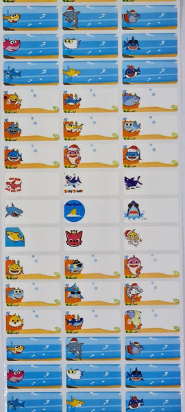Medium Babyshark Name Stickers