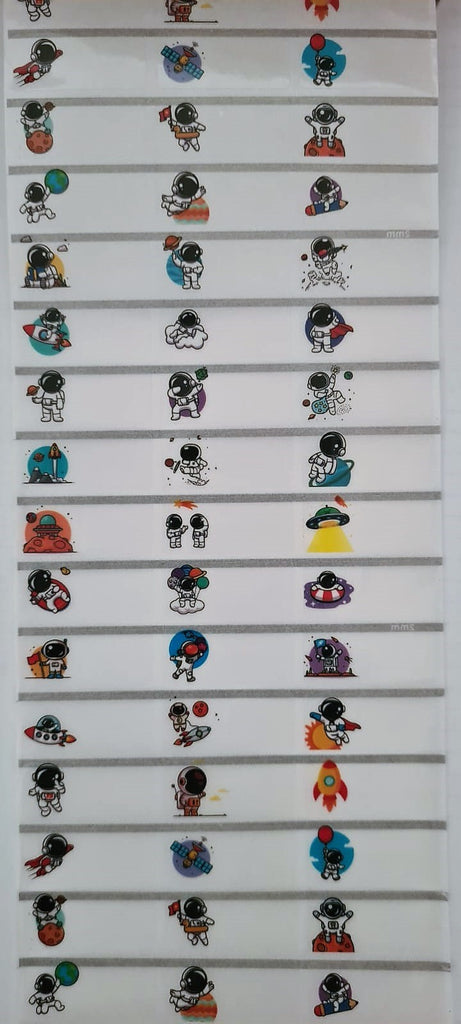 Medium Transparent Space Name Stickers