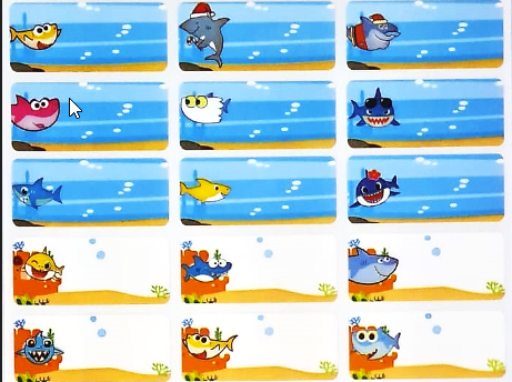Medium Babyshark Name Stickers