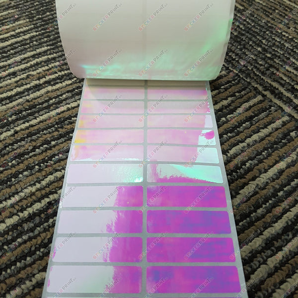 Large Long Plain Rainbow Name Stickers