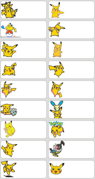 Large Pokemon Name Stickers