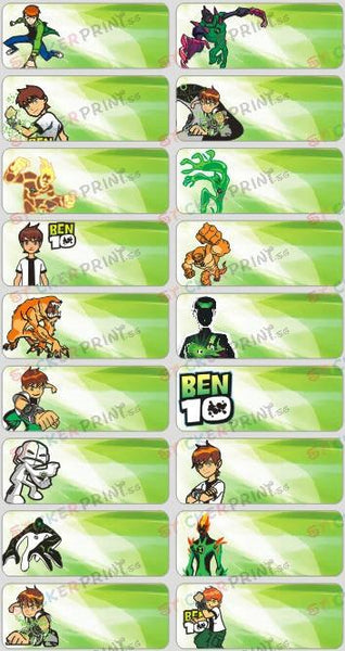 Large Ben Ten Name Stickers