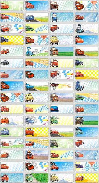 Small Cars Name Stickers
