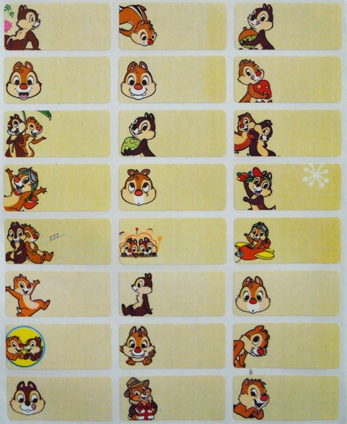 Medium Chip & Dale Name Stickers