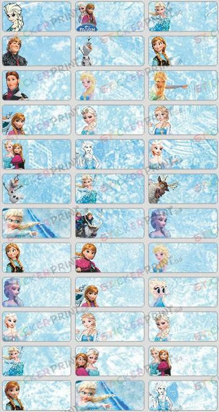 Medium Frozen Name Stickers