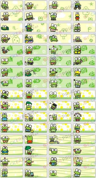 Small Keroppi Name Stickers